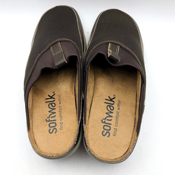 Softwalk Womens Aberdeen Mule Clogs US 7 M EU 37 Dark Brown Leather NIB - Picture 10 of 12
